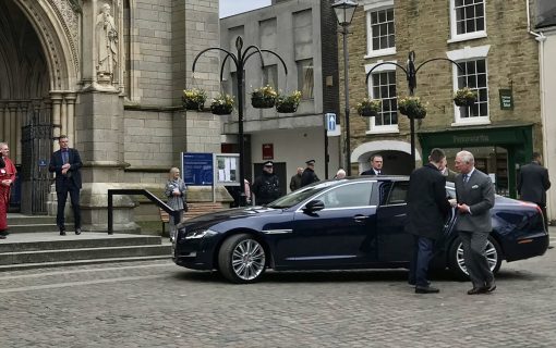Prince Charles adds his autograph to Truro Cathedral’s roof