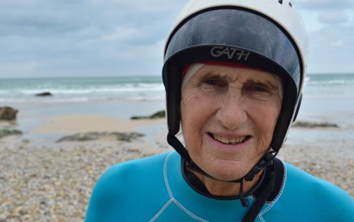 ‘It’s like walking on water’: Meet Gwen, the silver surfer