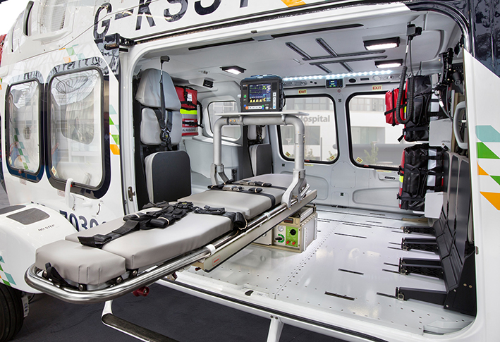 Inside an AW169 air ambulance helicopter stretcher small | Truthfal