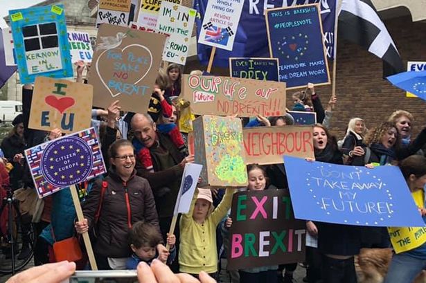 THIRD NO DEAL: concerned campaigners hit streets of Cornwall