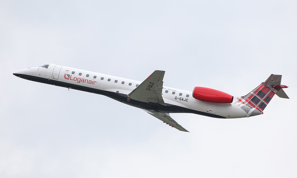 A Loganair Aircraft Departing